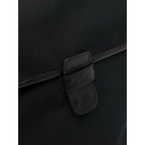 Canvas Plain Messenger Bag - Black
