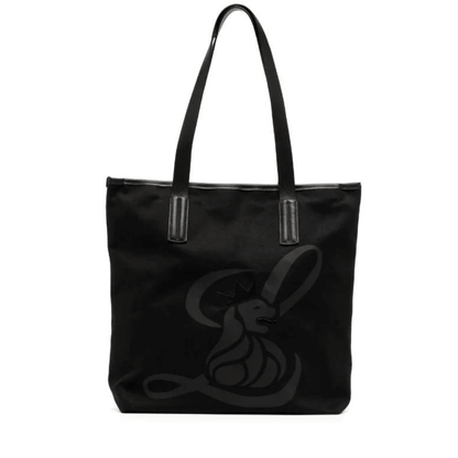 Canvas Lion Shopper - Black
