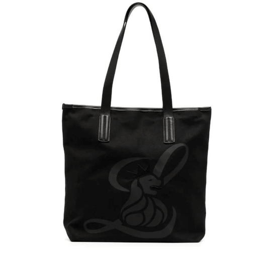 Canvas Lion Shopper - Black
