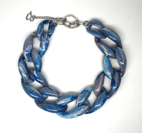 Nathan Blue Marble Necklace