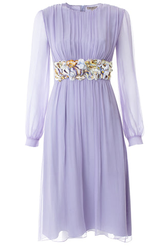 ELIZABETH Lilac Silk Chiffon Dress