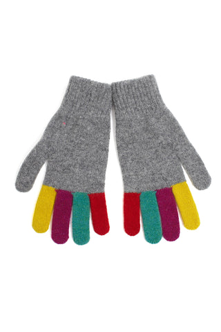 Delauney Lambswool Gloves - Grey