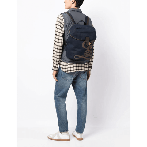 Canvas Lion Backpack - Navy