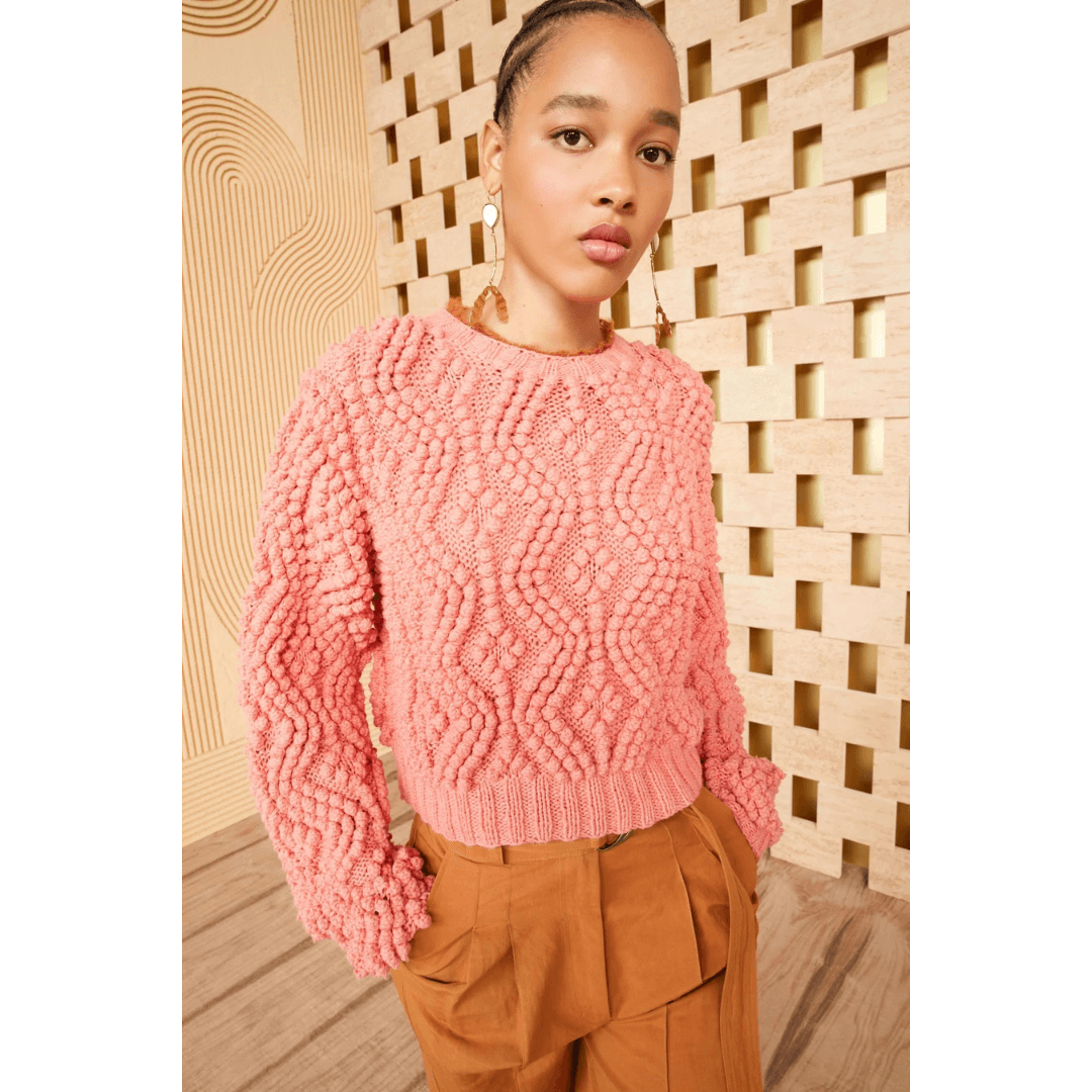 Ulla johnson pink sweater sale