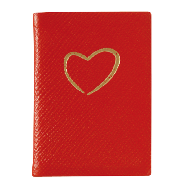 Leathersmith of London ADDRESS BOOK HEART