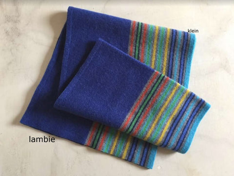 Lambie Lambswool Scarf - Blue