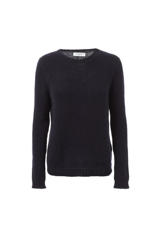 Merino and Cashmere Knit Jumper - Navy