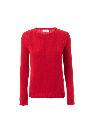 Merino and Cashmere Knit Jumper - Red
